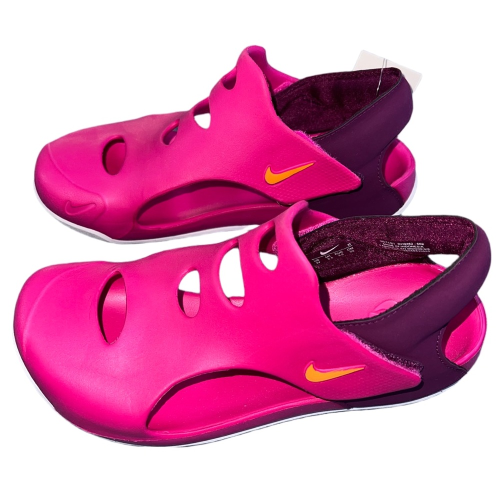 Nike Sunray Protect 3 (PS) Sandals Pink Prime/Kumquat Size 3Y NEW In Box